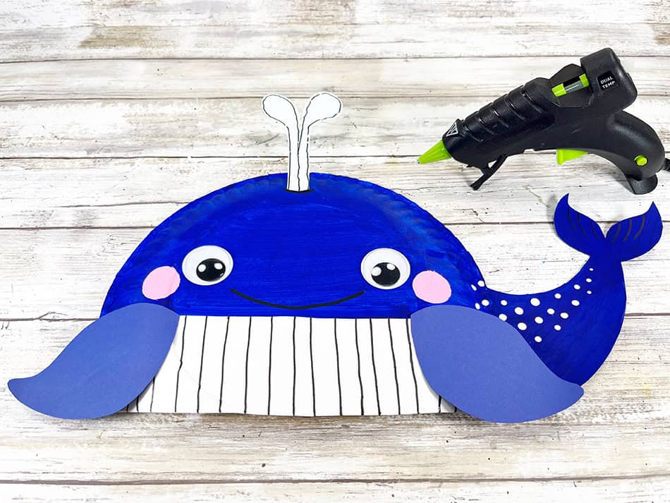 Dollar Store Paper Plate Whale Step 11