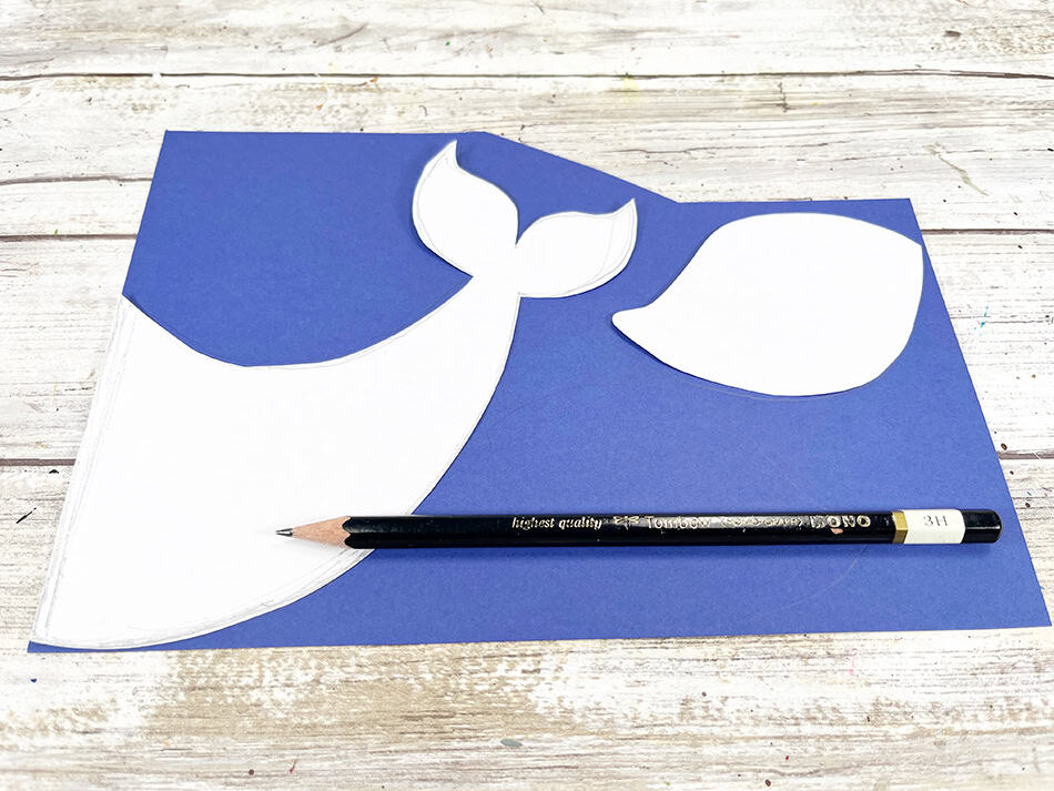 Dollar Store Paper Plate Whale Step 4