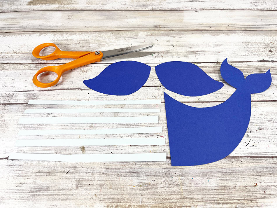 Dollar Store Paper Plate Whale Step 5