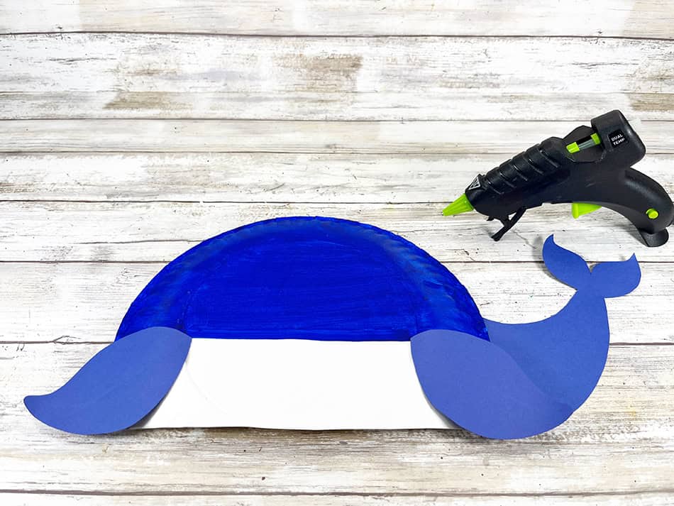 Dollar Store Paper Plate Whale Step 6
