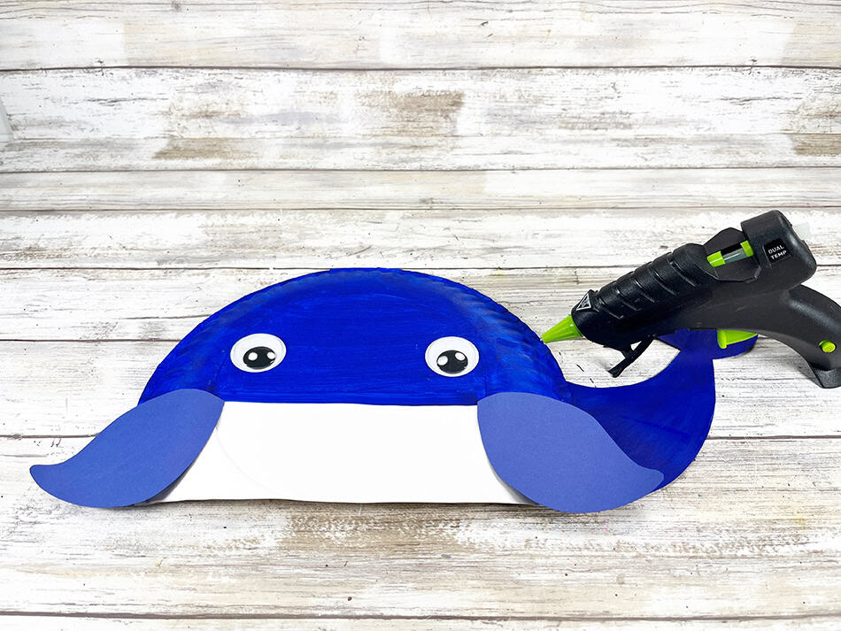 Dollar Store Paper Plate Whale Step 7