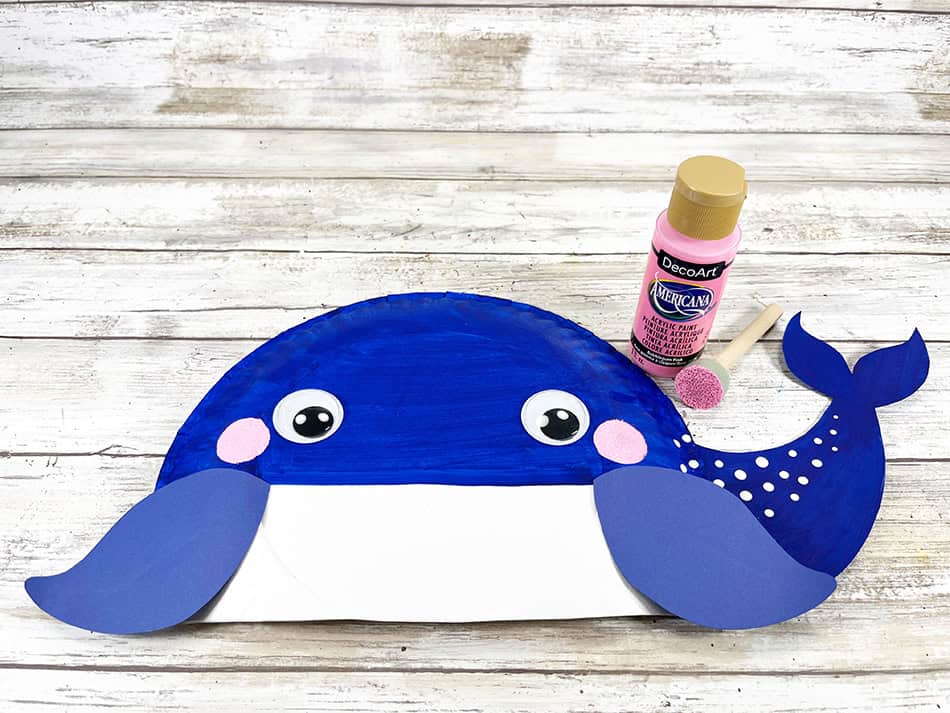 Dollar Store Paper Plate Whale Step 9