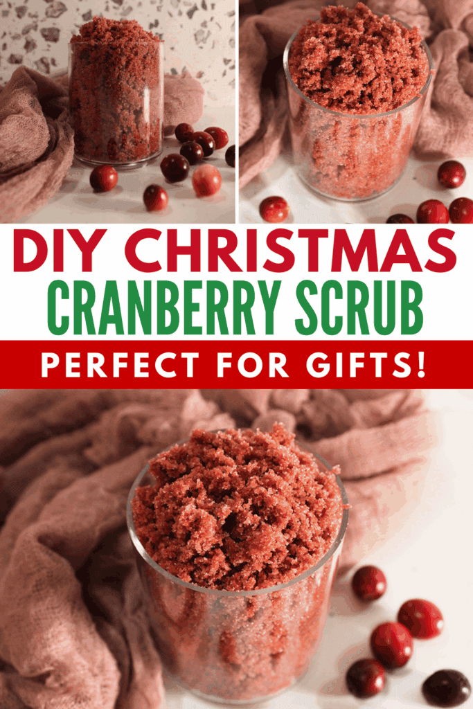 Easy DIY Christmas-Scented Essential Oil Cranberry Scrub Recipe - Perfect for Holiday Gifts