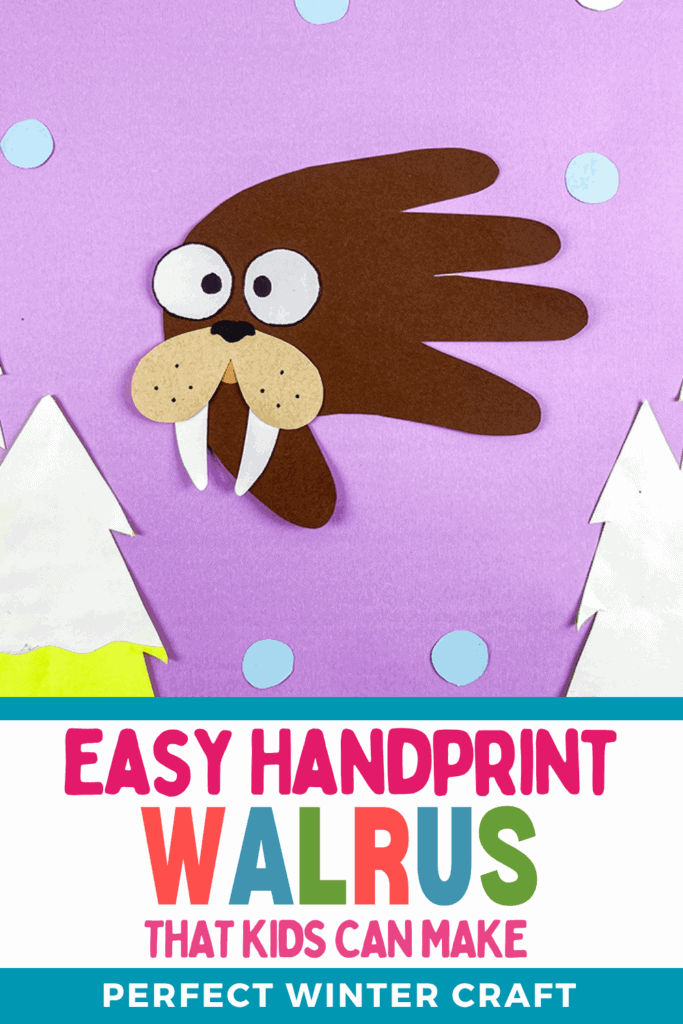 Easy DIY Winter Handprint Arctic Walrus Craft for Kids to Make this Winter