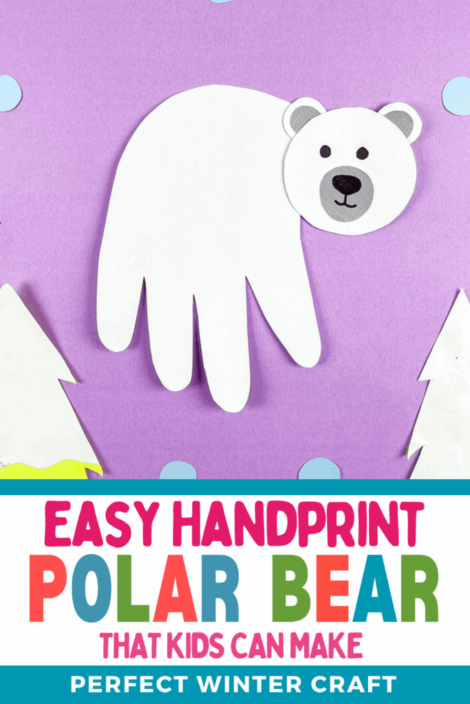 Easy DIY Winter Handprint Polar Bear Craft for Kids to Make this Winter