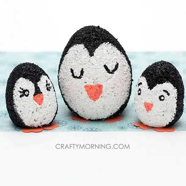Foam Egg Penguin Craft by Crafty Morning