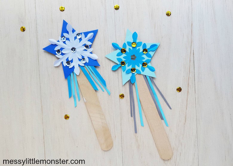 Frozen Elsa Magic Wand Craft by Messy Little Monsters