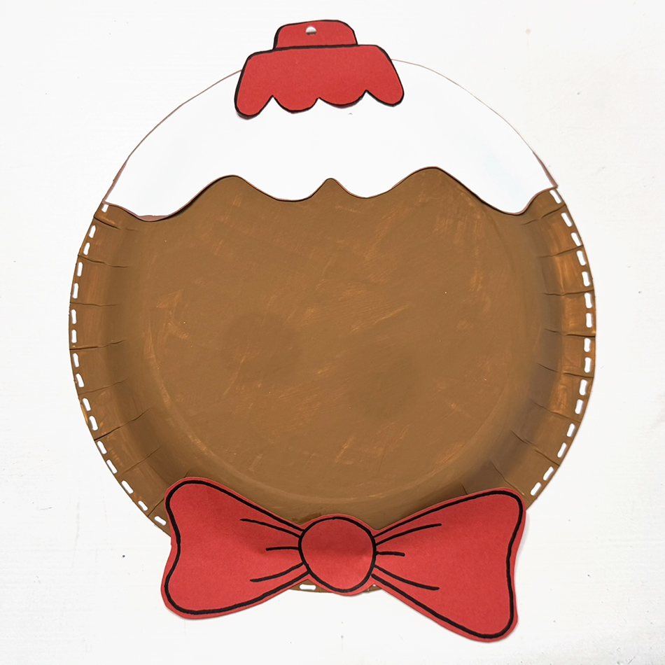 Gingerbread Man Paper Plate Bauble Step 5