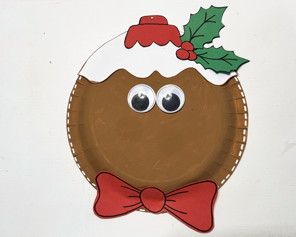 Gingerbread Man Paper Plate Bauble Step 5