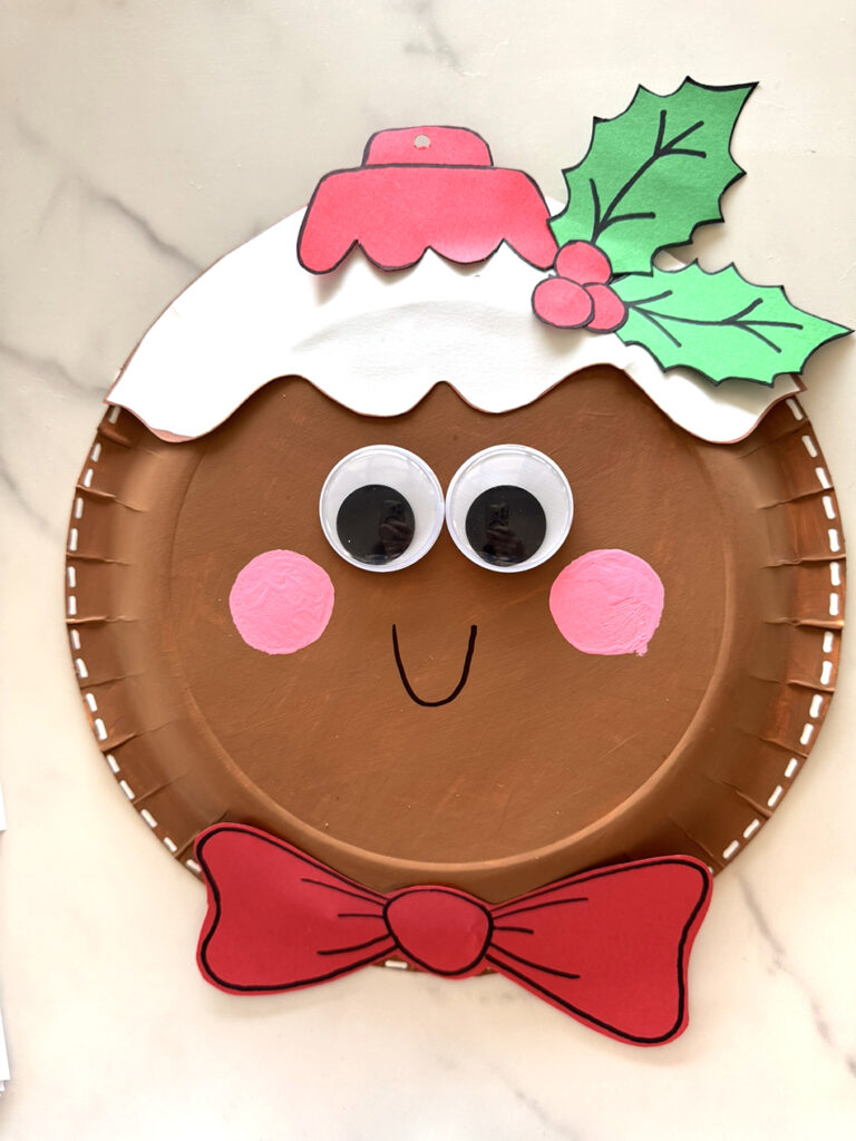Gingerbread Man Paper Plate Bauble Step 8