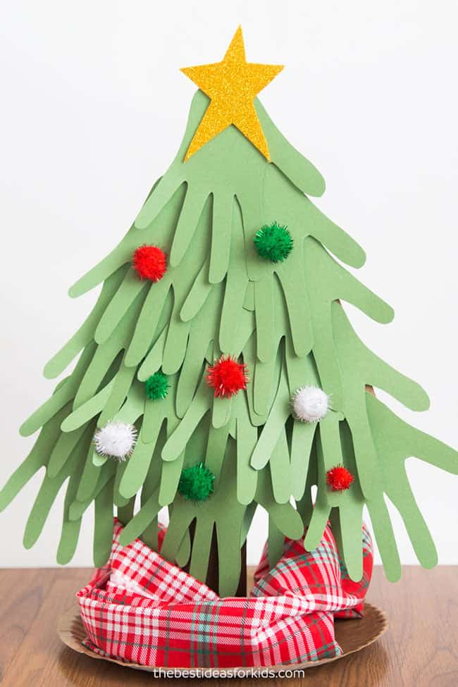 Handprint Christmas Tree Craft by the Best Ideas for Kids