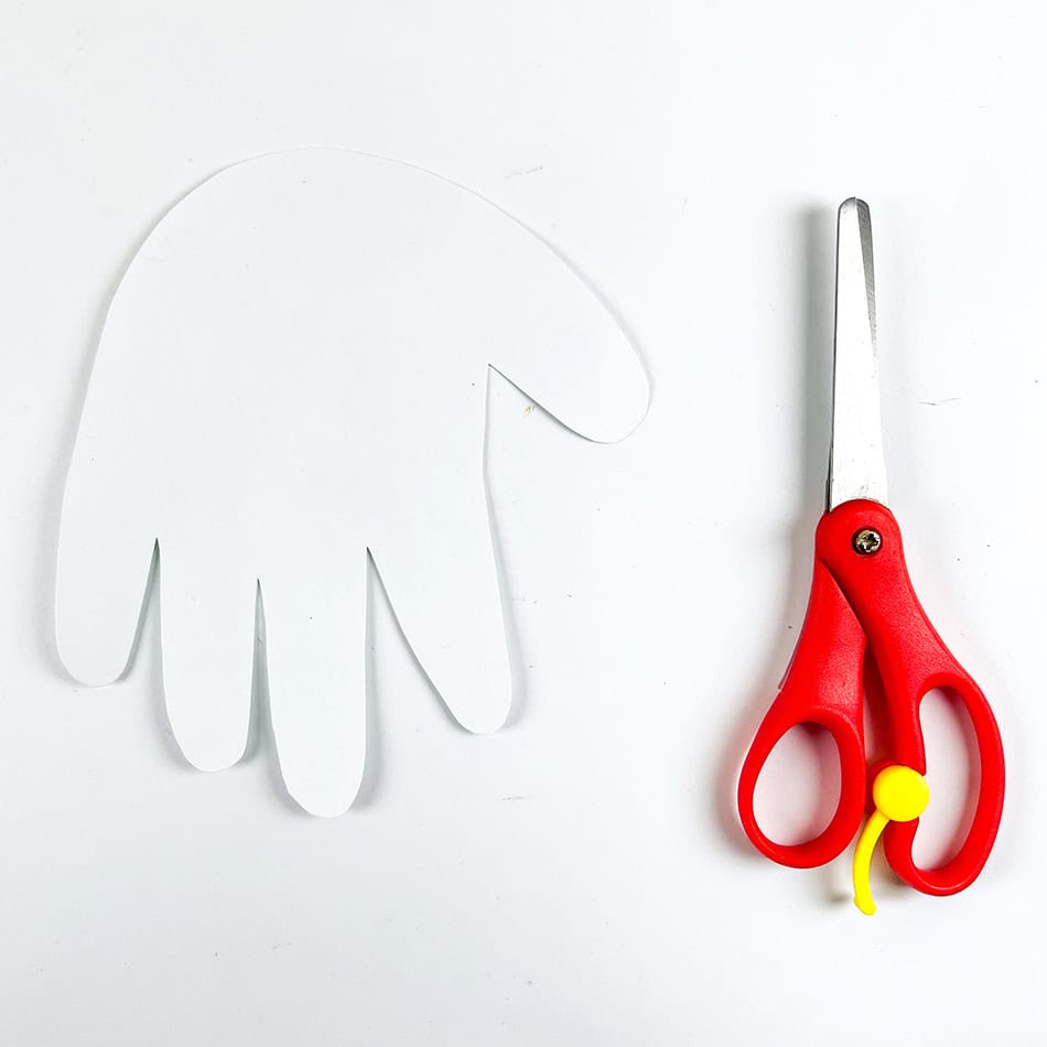 Handprint Polar Bear Craft Step 1