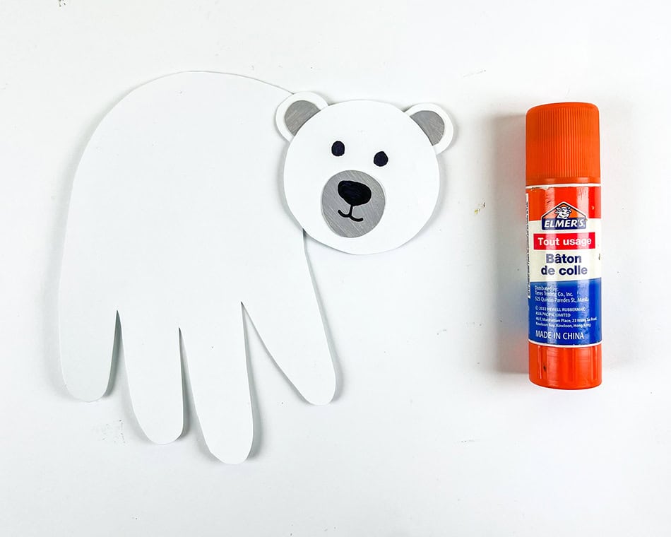 Handprint Polar Bear Craft Step 2
