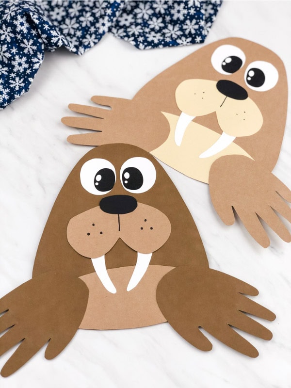 Handprint Walrus Craft for Kids by Simple Everyday Mom