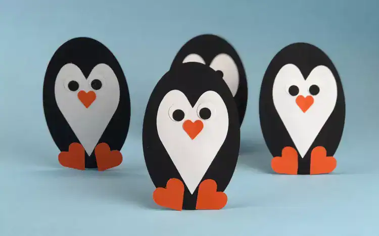 Heart Penguin Craft by the Spruce Crafts