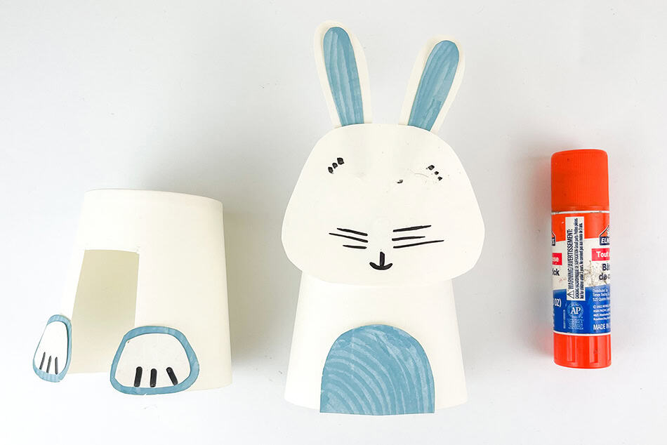 Hopping Bunny Paper Cup Craft Step 5