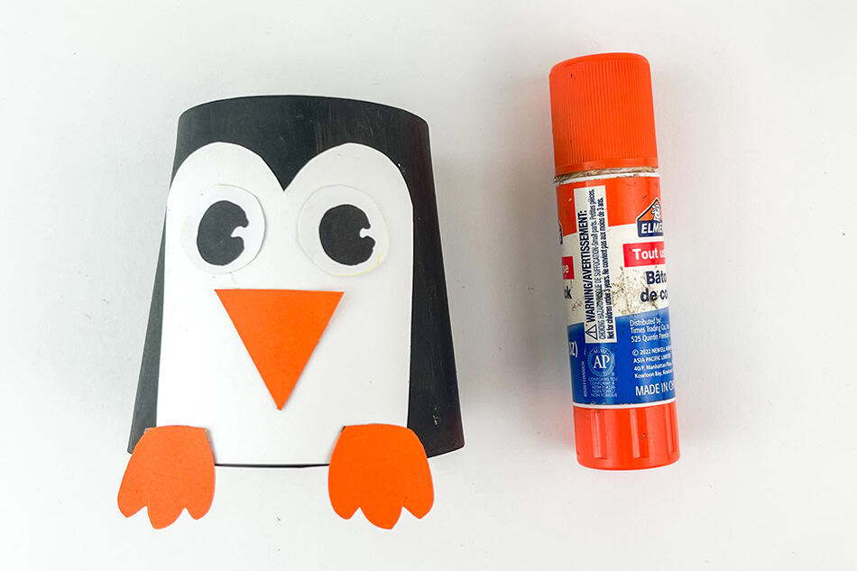 Hopping Penguin Paper Cup Craft Step 5