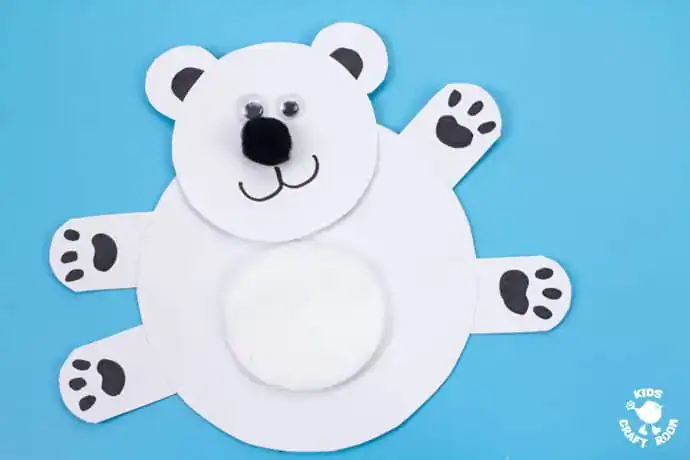 Moving Polar Bear Cub Craft by Kids Craft Room