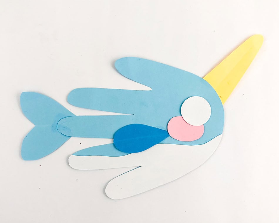 Narwhal Handprint Craft Step 3