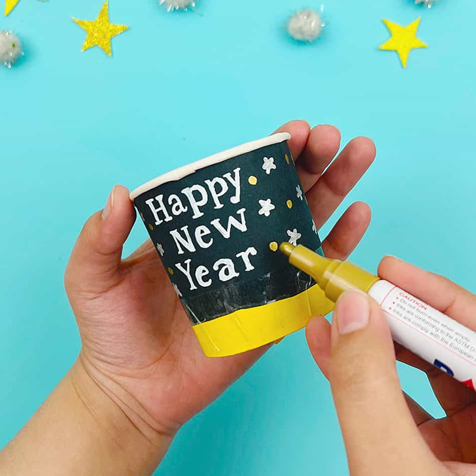 New Year's Eve Party Popper Step 7