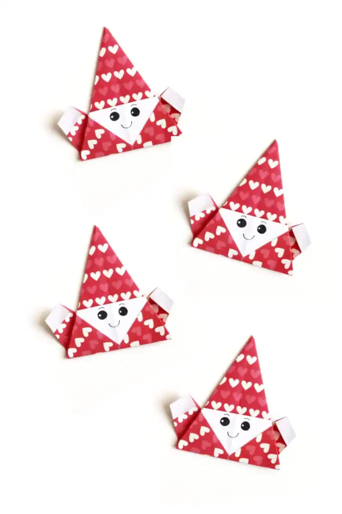 Origami Santa Craft by Gathering Beauty