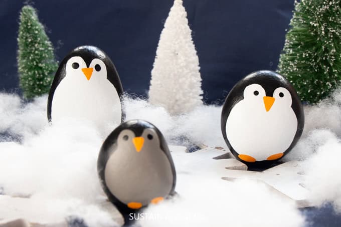 Painted Penguin Rocks by Sustain My Craft Habit