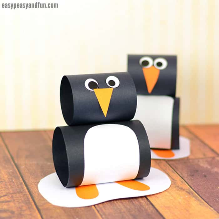 Paper Penguin Craft by Easy Peasy and Fun