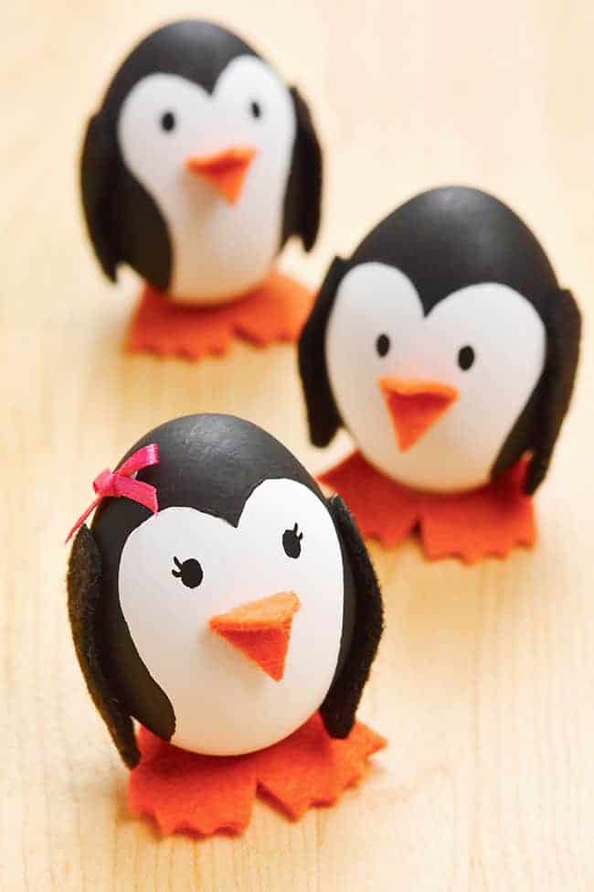 Penguin Easter Eggs by One Little Project