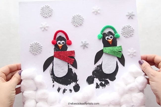 Penguin Footprint Craft by the Best Ideas for Kids