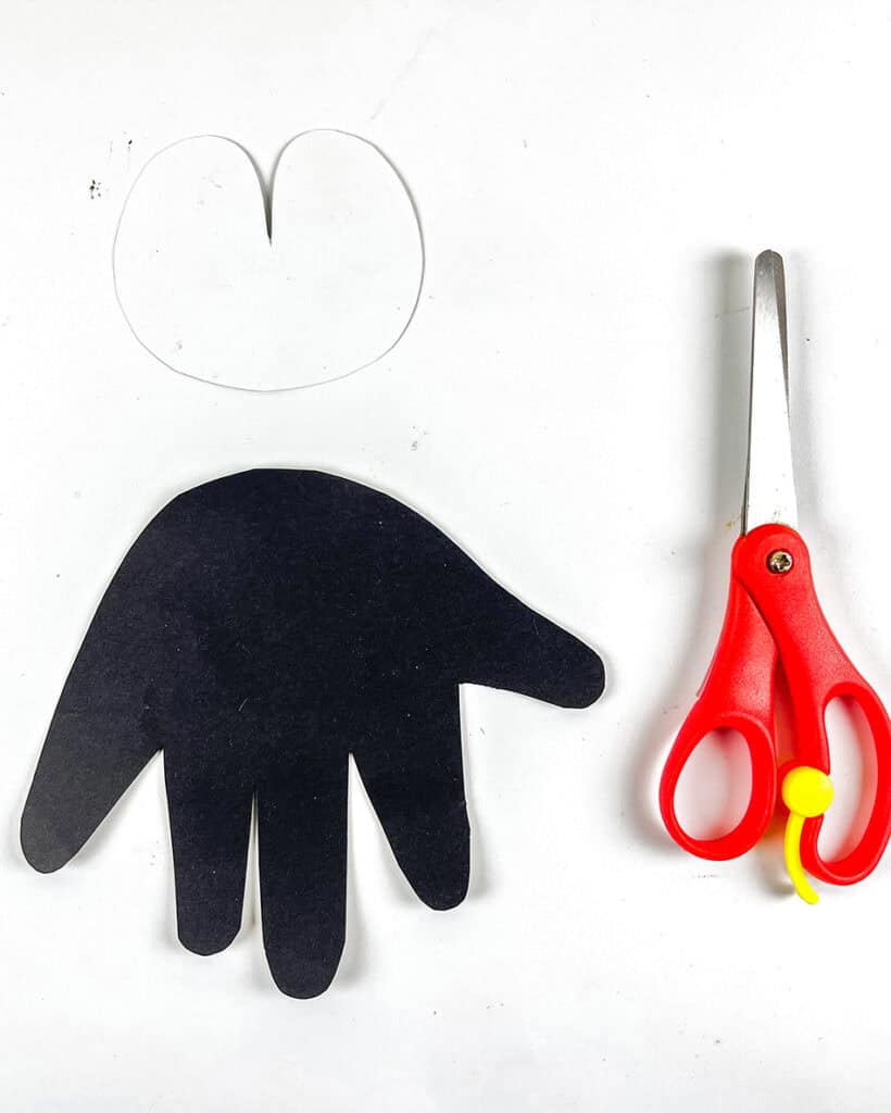 Penguin Handprint Craft Step 1