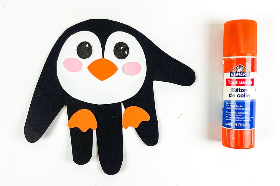Penguin Handprint Craft Step 7