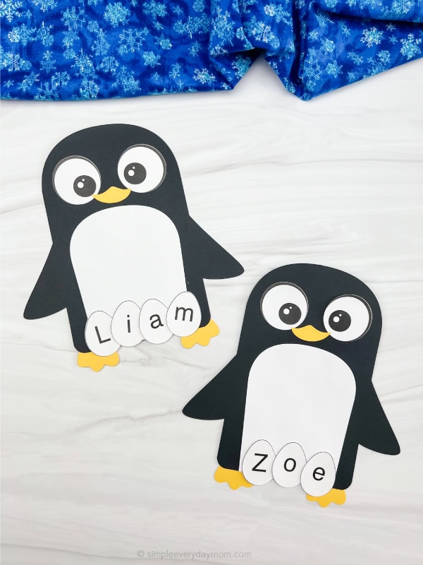 Penguin Name Craft by Simple Everyday Mom