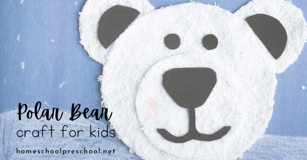 Polar Bear Craft for Preschoolers by Homeschool Preschool