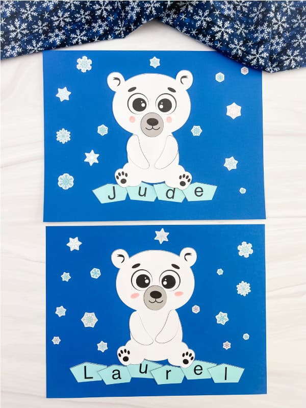 Polar Bear Name Craft by Simple Everyday Mom