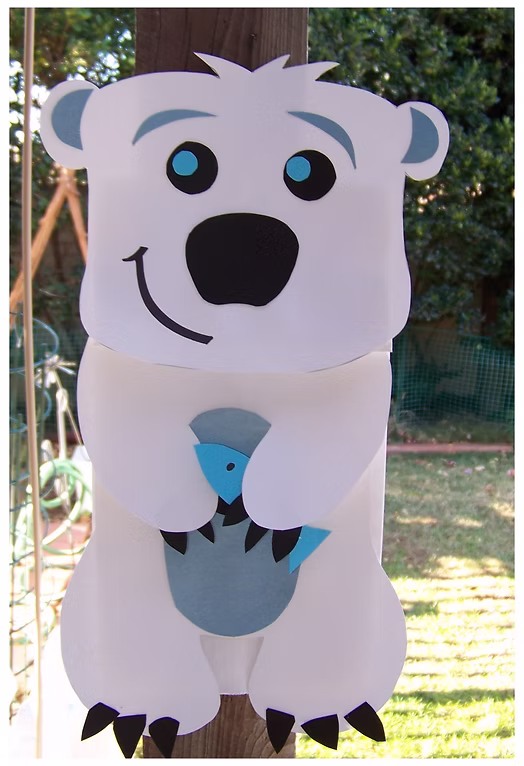 Polar Bear Paper Bag Puppet Craftby Kid Fun Ideas