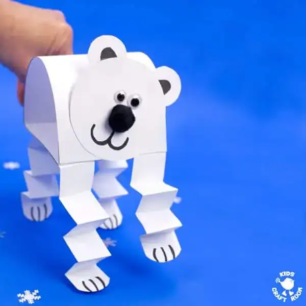 Polar Bear Puppet Craft by Kids Craft Room