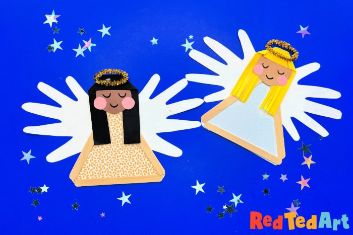 Popsicle Stick Angel Craft by Red Ted Art