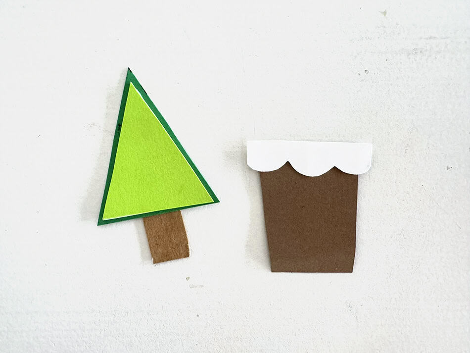 Popsicle Stick Gingerbread House Step 10