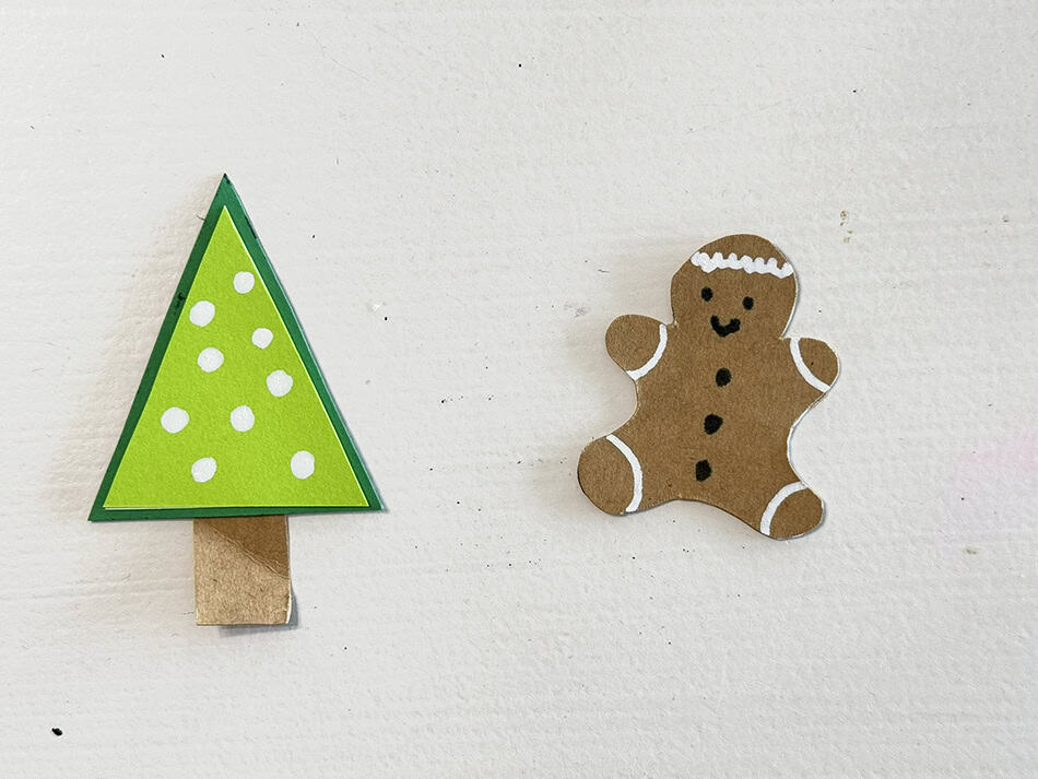 Popsicle Stick Gingerbread House Step 11