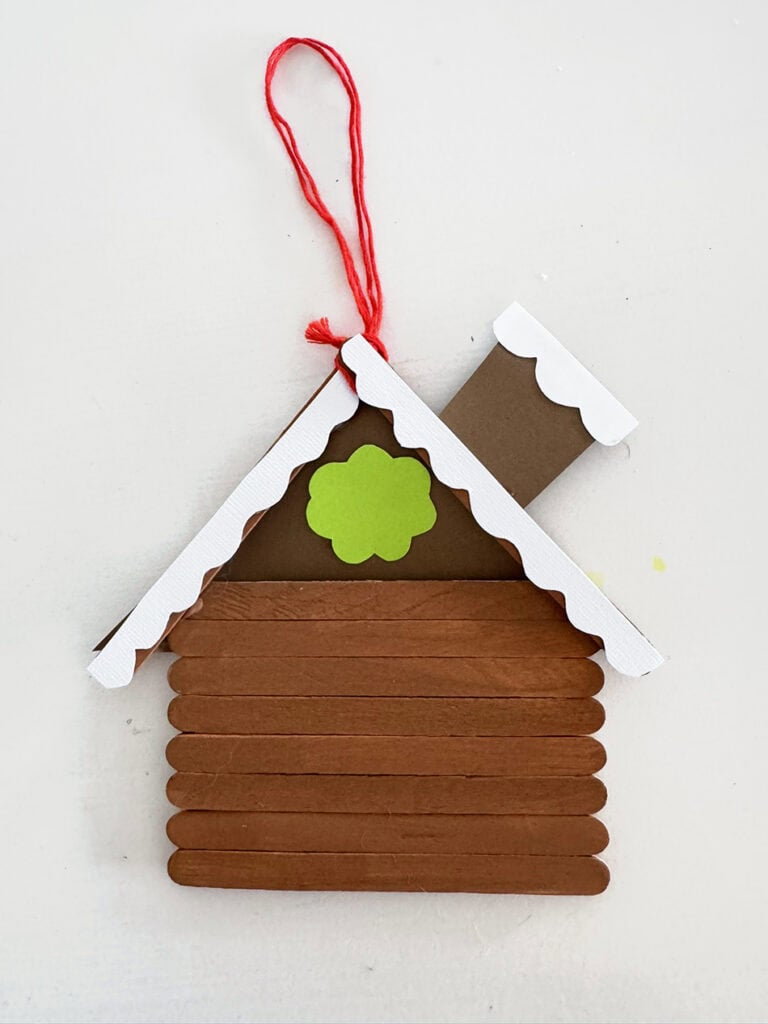 Popsicle Stick Gingerbread House Step 13