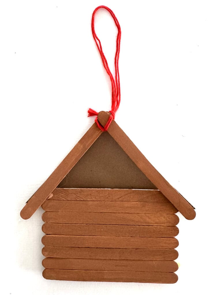 Popsicle Stick Gingerbread House Step 7