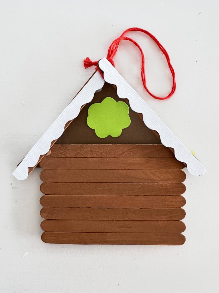 Popsicle Stick Gingerbread House Step 9