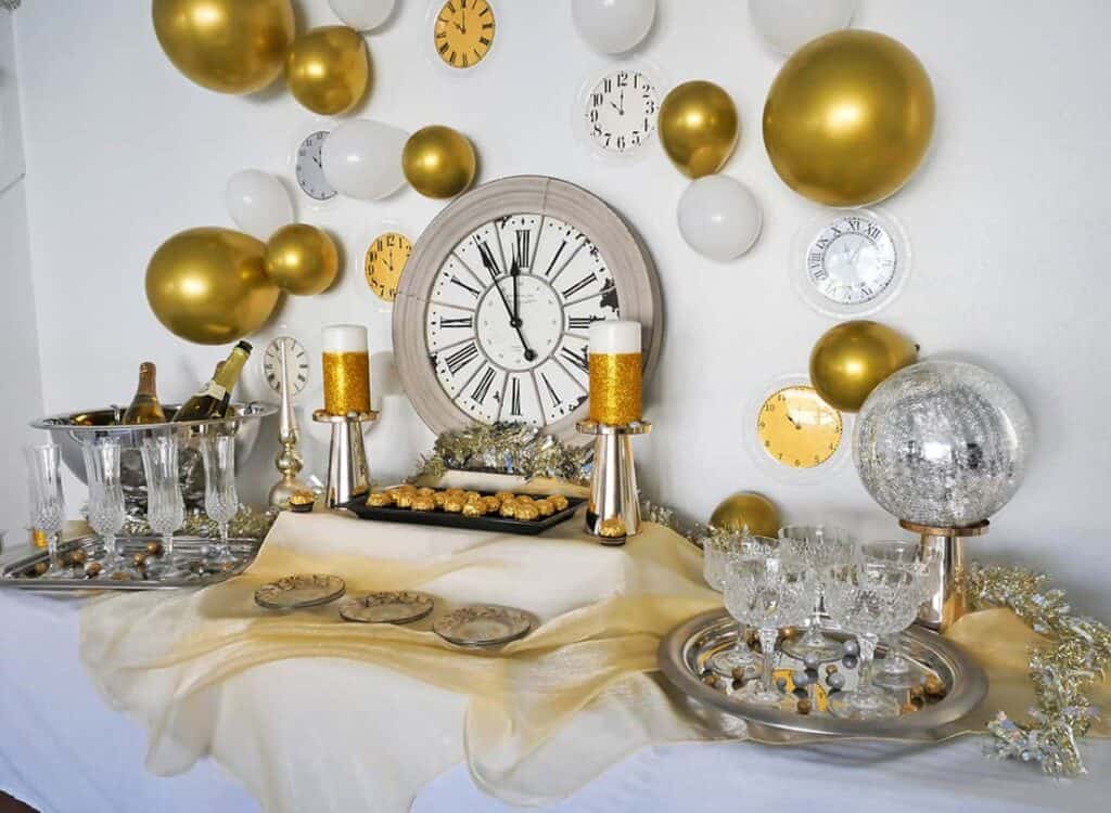 Quick Easy New Year's Eve Buffet Table by Adorn the Table