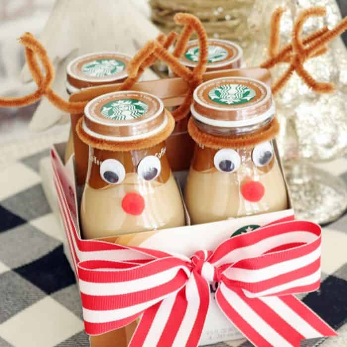 Reindeer Frappuccino Bottles Gift Idea by Passions for Savings