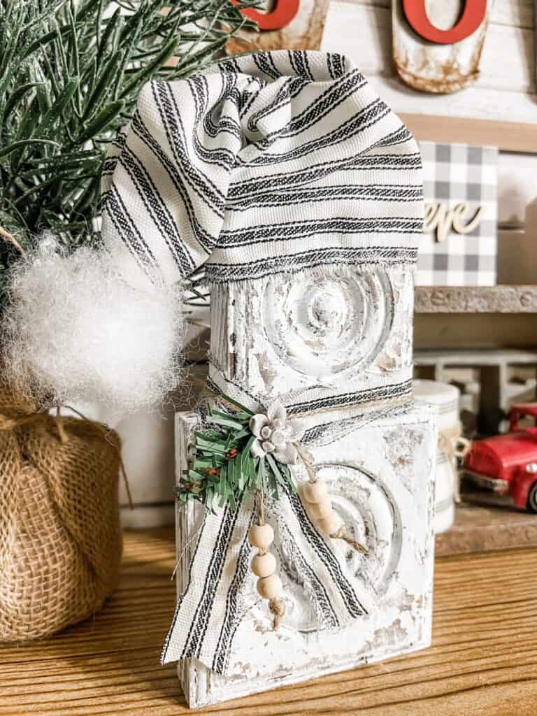 Rosette Snowman Winter Wood Craft by the Makers Map