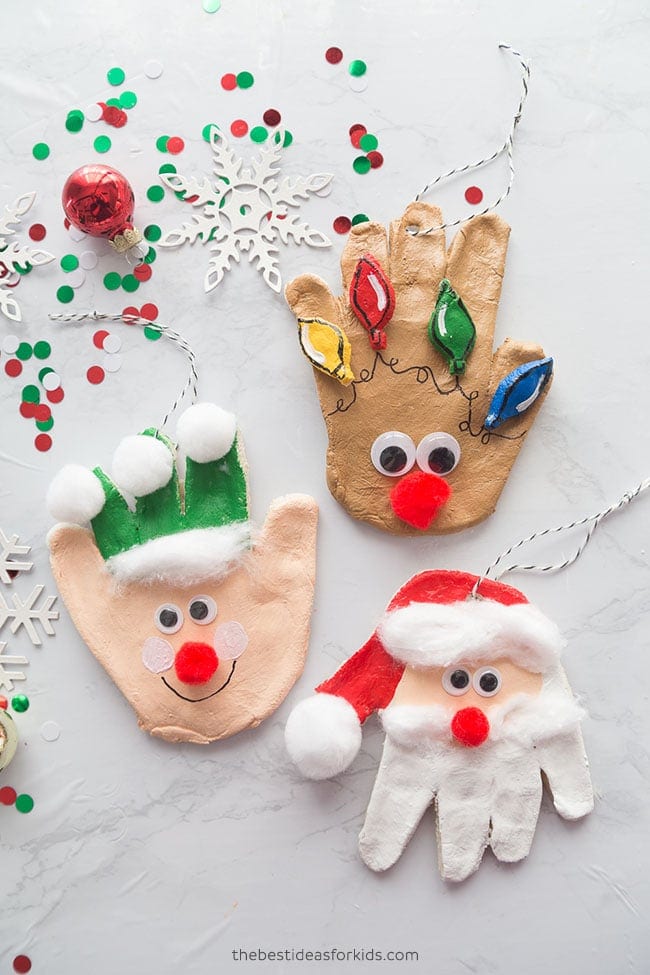 Santa Handprint Ornament by the Best Ideas for Kids