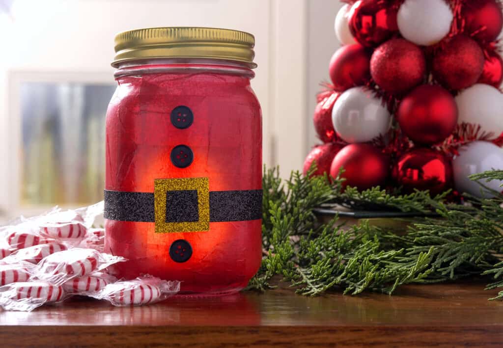 Santa Mason Jar Craft by Mod Podge Rocks