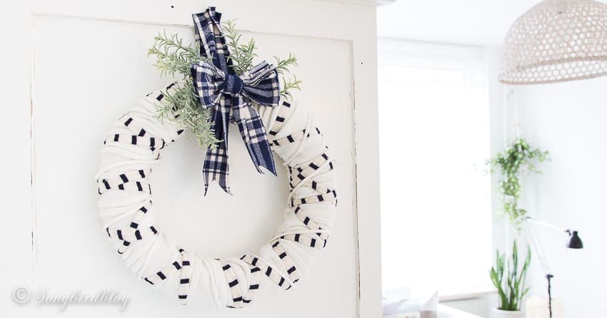 Scarf Wreath by a Songbird Blog