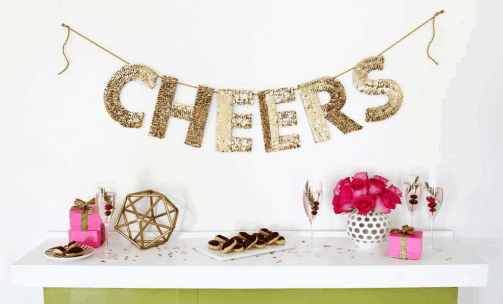 Sequin Letter Garland DIY bya Beautiful Mess