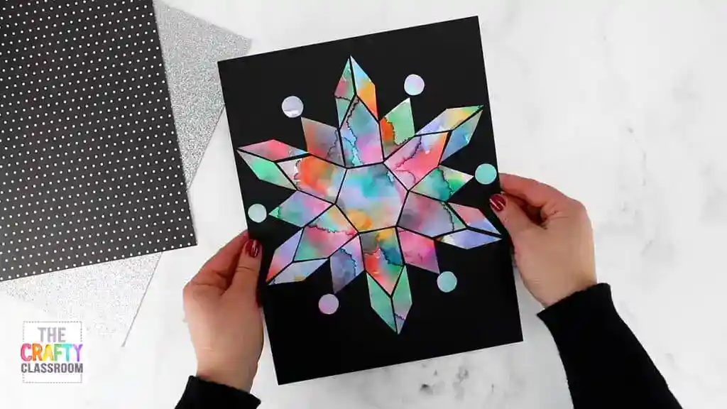 Snowflake Art Project by the Crafty Classroom